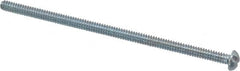 Value Collection - #6-32 UNC, 3" Length Under Head Slotted Drive Machine Screw - Round Head, Grade 2 Alloy Steel, Zinc-Plated Finish, Without Washer - Exact Tooling