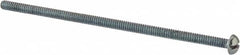 Value Collection - #6-32 UNC, 3-1/2" Length Under Head Slotted Drive Machine Screw - Round Head, Grade 2 Alloy Steel, Zinc-Plated Finish, Without Washer - Exact Tooling