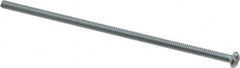 Value Collection - #6-32 UNC, 4" Length Under Head Slotted Drive Machine Screw - Round Head, Grade 2 Alloy Steel, Zinc-Plated Finish, Without Washer - Exact Tooling