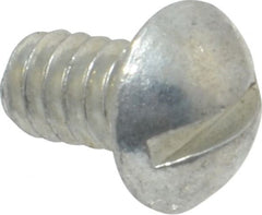 Value Collection - #10-24 UNC, 5/16" Length Under Head Slotted Drive Machine Screw - Round Head, Grade J82 Steel, Zinc-Plated Finish, Without Washer - Exact Tooling