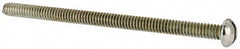 Value Collection - #10-24 UNC, 3-1/4" Length Under Head Slotted Drive Machine Screw - Round Head, Grade J82 Steel, Zinc-Plated Finish, Without Washer - Exact Tooling