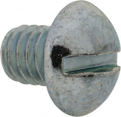 Value Collection - 5/16-18 UNC, 3/8" Length Under Head Slotted Drive Machine Screw - Round Head, Grade J82 Steel, Zinc-Plated Finish, Without Washer - Exact Tooling