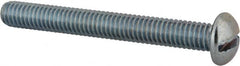 Value Collection - 5/16-18 UNC, 2-3/4" Length Under Head Slotted Drive Machine Screw - Round Head, Grade 2 Alloy Steel, Zinc-Plated Finish, Without Washer - Exact Tooling
