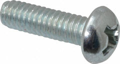Value Collection - #12-24 UNC, 3/4" Length Under Head Phillips Drive Machine Screw - Round Head, Grade J82 Steel, Zinc-Plated Finish, Without Washer - Exact Tooling