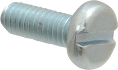 Value Collection - M3x0.50, 8mm Length Under Head Slotted Drive Machine Screw - Pan Head, Grade 4.8 Steel, Zinc-Plated Finish, Without Washer - Exact Tooling