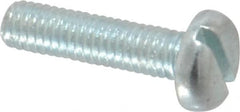 Value Collection - M3x0.50, 12mm Length Under Head Slotted Drive Machine Screw - Pan Head, Grade 4.8 Steel, Zinc-Plated Finish, Without Washer - Exact Tooling