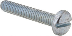 Value Collection - M6x1.00, 35mm Length Under Head Slotted Drive Machine Screw - Pan Head, Grade 4.8 Steel, Zinc-Plated Finish, Without Washer - Exact Tooling