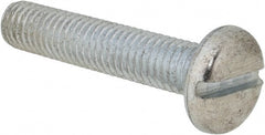 Value Collection - M8x1.25, 40mm Length Under Head Slotted Drive Machine Screw - Pan Head, Grade 4.8 Steel, Zinc-Plated Finish, Without Washer - Exact Tooling