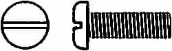Value Collection - M6x1.00 Metric Coarse, 20mm Length Under Head Slotted Drive Machine Screw - Pan Head, Grade 316 & A4 Stainless Steel, Uncoated, Without Washer - Exact Tooling