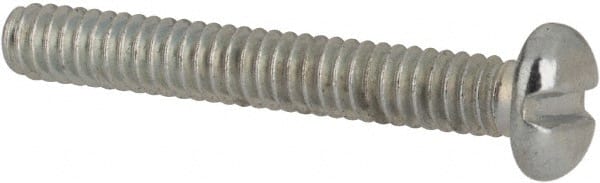 Value Collection - #2-56 UNC, 5/8" Length Under Head Slotted Drive Machine Screw - Pan Head, Grade J82 Steel, Zinc-Plated Finish, Without Washer - Exact Tooling