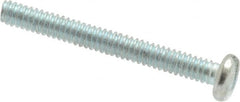 Value Collection - #2-56 UNC, 3/4" Length Under Head Slotted Drive Machine Screw - Pan Head, Grade J82 Steel, Zinc-Plated Finish, Without Washer - Exact Tooling