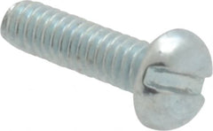 Value Collection - #3-48 UNC, 3/8" Length Under Head Slotted Drive Machine Screw - Pan Head, Grade J82 Steel, Zinc-Plated Finish, Without Washer - Exact Tooling