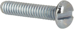 Value Collection - #3-48 UNC, 1/2" Length Under Head Slotted Drive Machine Screw - Pan Head, Grade J82 Steel, Zinc-Plated Finish, Without Washer - Exact Tooling