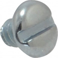 Value Collection - #4-40 UNC, 1/8" Length Under Head Slotted Drive Machine Screw - Pan Head, Grade 2 Steel, Zinc-Plated Finish, Without Washer - Exact Tooling