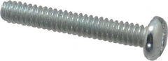 Value Collection - #4-40 UNC, 3/4" Length Under Head Slotted Drive Machine Screw - Pan Head, Grade J82 Steel, Zinc-Plated Finish, Without Washer - Exact Tooling