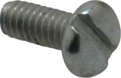 Value Collection - #5-40 UNC, 5/16" Length Under Head Slotted Drive Machine Screw - Pan Head, Grade J82 Steel, Zinc-Plated Finish, Without Washer - Exact Tooling
