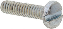 Value Collection - #6-32 UNC, 5/8" Length Under Head Slotted Drive Machine Screw - Pan Head, Grade 2 Steel, Zinc-Plated Finish, Without Washer - Exact Tooling