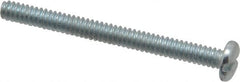 Value Collection - #6-32 UNC, 1-1/2" Length Under Head Slotted Drive Machine Screw - Pan Head, Grade J82 Steel, Zinc-Plated Finish, Without Washer - Exact Tooling