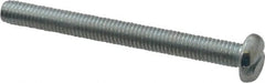 Value Collection - #10-32 UNF, 2" Length Under Head Slotted Drive Machine Screw - Pan Head, Grade J82 Steel, Zinc-Plated Finish, Without Washer - Exact Tooling