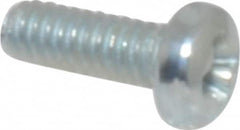Value Collection - #2-56 UNC, 1/4" Length Under Head Phillips Drive Machine Screw - Pan Head, Grade 2 Steel, Zinc-Plated Finish, Without Washer - Exact Tooling