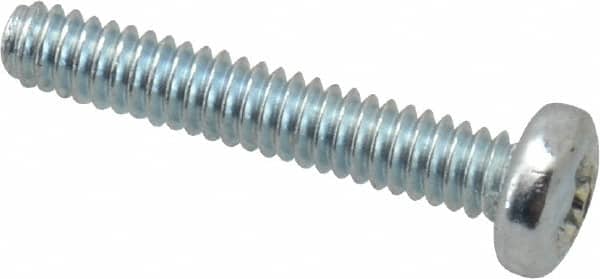 Value Collection - #2-56 UNC, 1/2" Length Under Head Phillips Drive Machine Screw - Pan Head, Grade J82 Steel, Zinc-Plated Finish, Without Washer - Exact Tooling