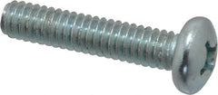 Value Collection - 1/4-20 UNC, 1-1/4" Length Under Head Phillips Drive Machine Screw - Pan Head, Grade 2 Steel, Zinc-Plated Finish, Without Washer - Exact Tooling
