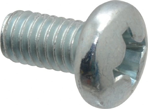 Value Collection - 5/16-18 UNC, 5/8" Length Under Head Phillips Drive Machine Screw - Pan Head, Grade 2 Steel, Zinc-Plated Finish, Without Washer - Exact Tooling