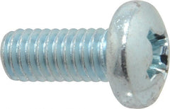 Value Collection - 5/16-18 UNC, 3/4" Length Under Head Phillips Drive Machine Screw - Pan Head, Grade 2 Steel, Zinc-Plated Finish, Without Washer - Exact Tooling