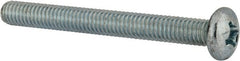 Value Collection - 5/16-18 UNC, 3" Length Under Head Phillips Drive Machine Screw - Pan Head, Grade 2 Steel, Zinc-Plated Finish, Without Washer - Exact Tooling