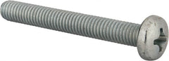 Value Collection - 3/8-16 UNC, 3" Length Under Head Phillips Drive Machine Screw - Pan Head, Grade J82 Steel, Zinc-Plated Finish, Without Washer - Exact Tooling