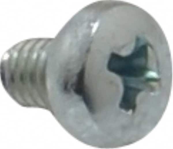 Value Collection - M3x0.50, 4mm Length Under Head Phillips Drive Machine Screw - Pan Head, Grade 4.8 Steel, Zinc-Plated Finish, Without Washer - Exact Tooling