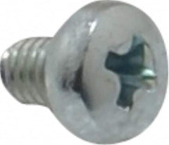 Value Collection - M3x0.50, 4mm Length Under Head Phillips Drive Machine Screw - Pan Head, Grade 4.8 Steel, Zinc-Plated Finish, Without Washer - Exact Tooling