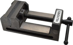 Palmgren - 4-1/2" Jaw Opening Capacity x 1-1/2" Throat Depth, Horizontal Drill Press Vise - 4" Wide Jaw, Stationary Base, Standard Speed, 7-5/16" OAL x 2-3/4" Overall Height - Exact Tooling