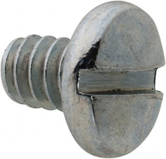 Value Collection - #6-32 UNC, 3/16" Length Under Head Slotted Drive Machine Screw - Binding Head, Grade J82 Steel, Zinc-Plated Finish, Without Washer - Exact Tooling