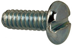 Value Collection - #6-32 UNC, 3/8" Length Under Head Slotted Drive Machine Screw - Binding Head, Grade J82 Steel, Zinc-Plated Finish, Without Washer - Exact Tooling