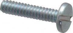 Value Collection - #6-32 UNC, 5/8" Length Under Head Slotted Drive Machine Screw - Binding Head, Grade J82 Steel, Zinc-Plated Finish, Without Washer - Exact Tooling