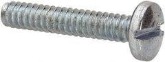 Value Collection - #6-32 UNC, 3/4" Length Under Head Slotted Drive Machine Screw - Binding Head, Grade J82 Steel, Zinc-Plated Finish, Without Washer - Exact Tooling