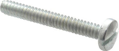 Value Collection - #6-32 UNC, 1" Length Under Head Slotted Drive Machine Screw - Binding Head, Grade J82 Steel, Zinc-Plated Finish, Without Washer - Exact Tooling