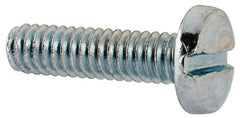 Value Collection - #8-32 UNC, 5/8" Length Under Head Slotted Drive Machine Screw - Binding Head, Grade J82 Steel, Zinc-Plated Finish, Without Washer - Exact Tooling