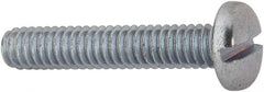 Value Collection - #8-32 UNC, 7/8" Length Under Head Slotted Drive Machine Screw - Binding Head, Grade J82 Steel, Zinc-Plated Finish, Without Washer - Exact Tooling