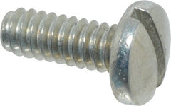Value Collection - #10-24 UNC, 1/2" Length Under Head Slotted Drive Machine Screw - Binding Head, Grade J82 Steel, Zinc-Plated Finish, Without Washer - Exact Tooling