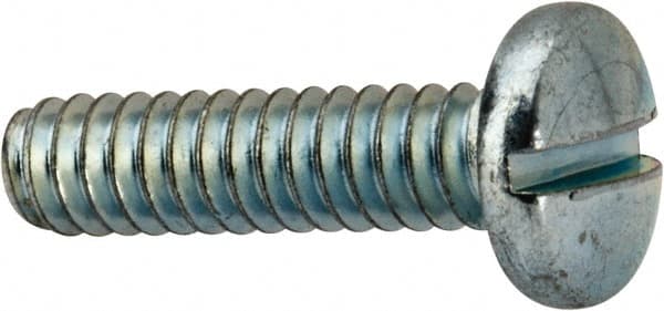 Value Collection - #10-24 UNC, 3/4" Length Under Head Slotted Drive Machine Screw - Binding Head, Grade J82 Steel, Zinc-Plated Finish, Without Washer - Exact Tooling