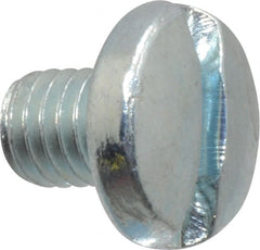 Value Collection - #10-32 UNF, 1/4" Length Under Head Slotted Drive Machine Screw - Binding Head, Grade J82 Steel, Zinc-Plated Finish, Without Washer - Exact Tooling