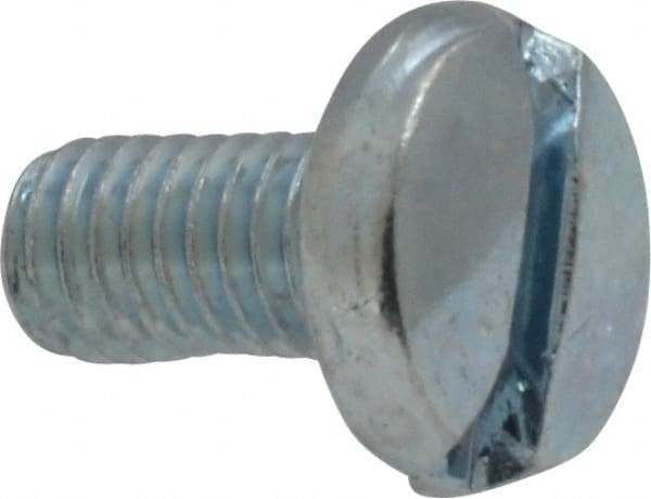 Value Collection - #10-32 UNF, 3/8" Length Under Head Slotted Drive Machine Screw - Binding Head, Grade J82 Steel, Zinc-Plated Finish, Without Washer - Exact Tooling