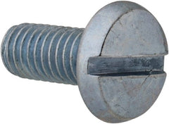 Value Collection - #10-32 UNF, 7/16" Length Under Head Slotted Drive Machine Screw - Binding Head, Grade 2 Steel, Zinc-Plated Finish, Without Washer - Exact Tooling