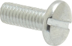 Value Collection - #10-32 UNF, 1/2" Length Under Head Slotted Drive Machine Screw - Binding Head, Grade J82 Steel, Zinc-Plated Finish, Without Washer - Exact Tooling