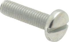 Value Collection - #10-32 UNF, 3/4" Length Under Head Slotted Drive Machine Screw - Binding Head, Grade J82 Steel, Zinc-Plated Finish, Without Washer - Exact Tooling