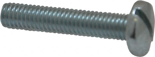 Value Collection - #10-32 UNF, 1" Length Under Head Slotted Drive Machine Screw - Binding Head, Grade J82 Steel, Zinc-Plated Finish, Without Washer - Exact Tooling