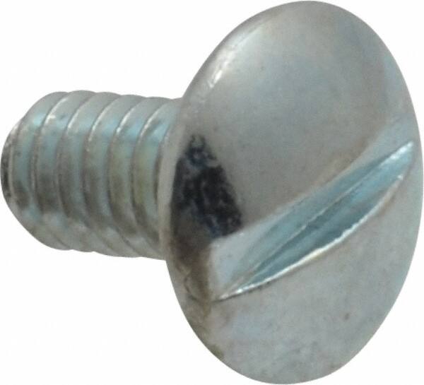 Value Collection - #8-32 UNC, 5/16" Length Under Head Slotted Drive Machine Screw - Truss Head, Grade J82 Steel, Zinc-Plated Finish, Without Washer - Exact Tooling