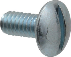 Value Collection - #8-32 UNC, 3/8" Length Under Head Slotted Drive Machine Screw - Truss Head, Grade 2 Steel, Zinc-Plated Finish, Without Washer - Exact Tooling